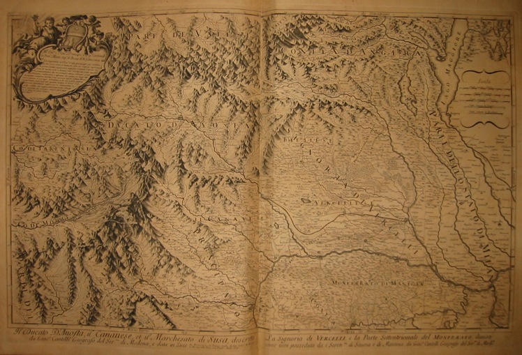 Cantelli Giacomo (1643-1695) Il Ducato d'Aosta, il Canavese et il Marchesato di Susa, descritti... La Signoria di Vercelli e la parte settentrionale del Monferrato... 1691 Roma